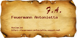 Feuermann Antonietta névjegykártya
